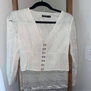 Nasty Gal long sleeve floral corset